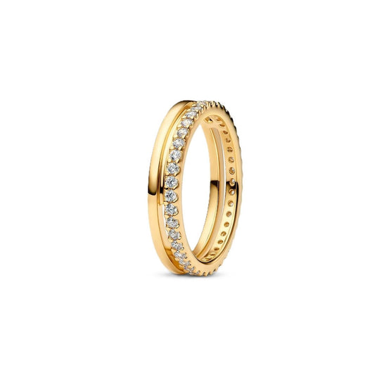 PANDORA JEWELRY Mod. SQUARE SPARKLE HALO RING