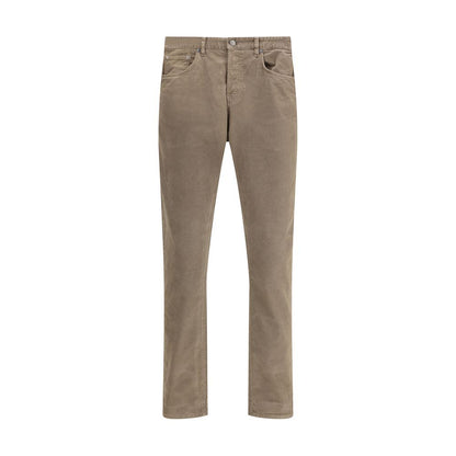 PT Torino Beige Cotton Casual Pants