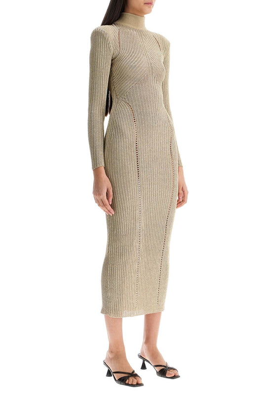 Self-Portrait Self Portrait maxi lurex knit dress in Dresses Self-Portrait Rosy Brown