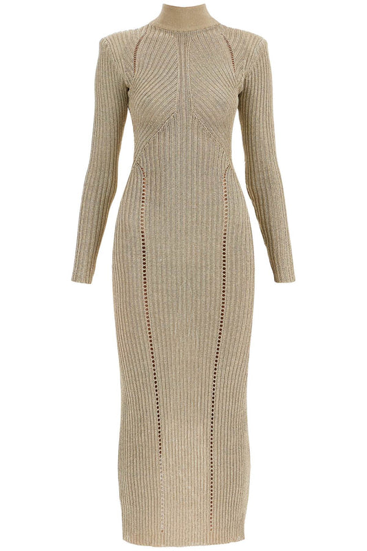 Self-Portrait Self Portrait maxi lurex knit dress in Dresses Self-Portrait Rosy Brown