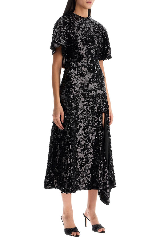 Ganni midi velvet and sequin dress Dresses Ganni Rosy Brown