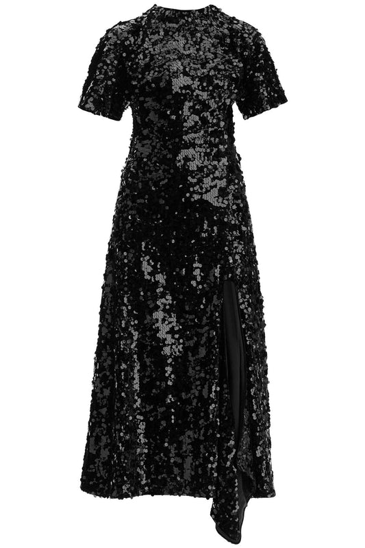 Ganni midi velvet and sequin dress Dresses Ganni Black