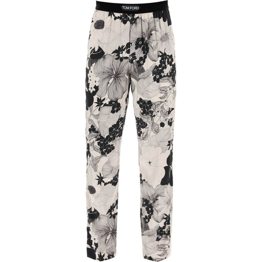 Tom Ford pajama pants in floral silk Beachwear & underwear Tom Ford Gray
