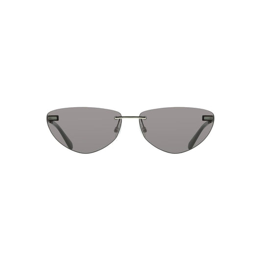 Calvin Klein black metal women's sunglasses with sleek design and smoke lenses, featuring iconic logo for a sophisticated style statement.