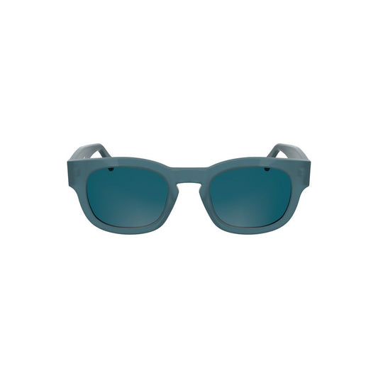 Calvin Klein Blue Acetate Women Sunglasses with bold round lenses and sleek frame showcasing modern luxury and craftsmanship.