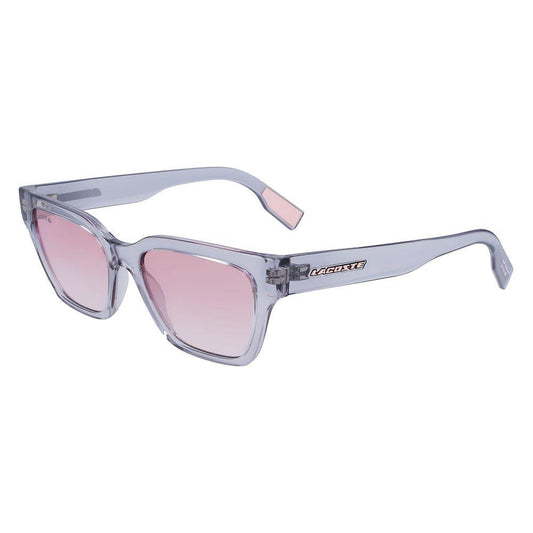 Lacoste Gray Injected Women's Sunglasses L6002S-038 with pink lenses, size 53/17/145 mm, featuring filter 3 technology