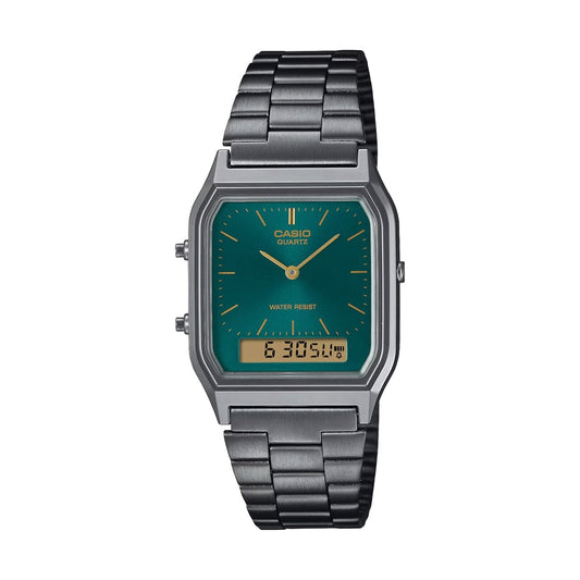 CASIO VINTAGE Mod. EDGY COLLECTION GUN METAL - EMERALD GREEN WATCHES CASIO COLLECTION & VINTAGE Dark Slate Gray