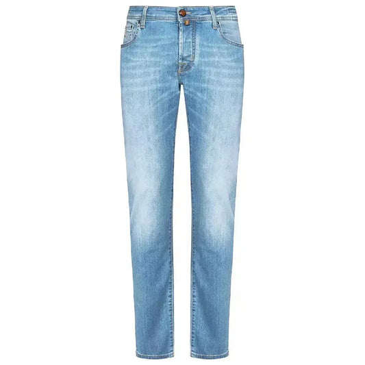 Light Blue Cotton Jeans & Pant Jacob Cohen Dark Gray